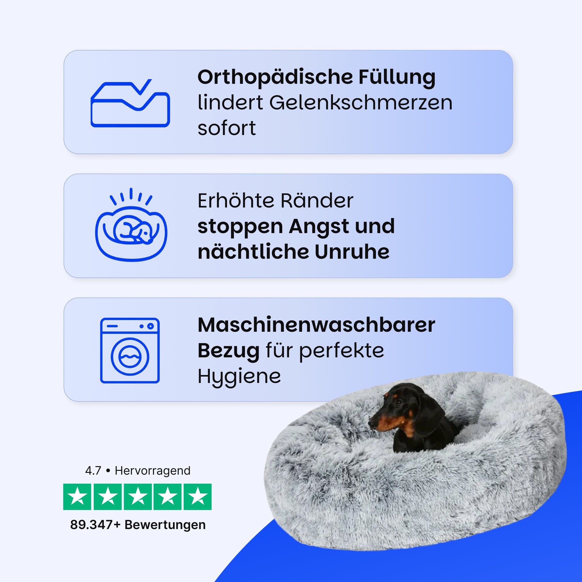Beruhigendes Hundebett